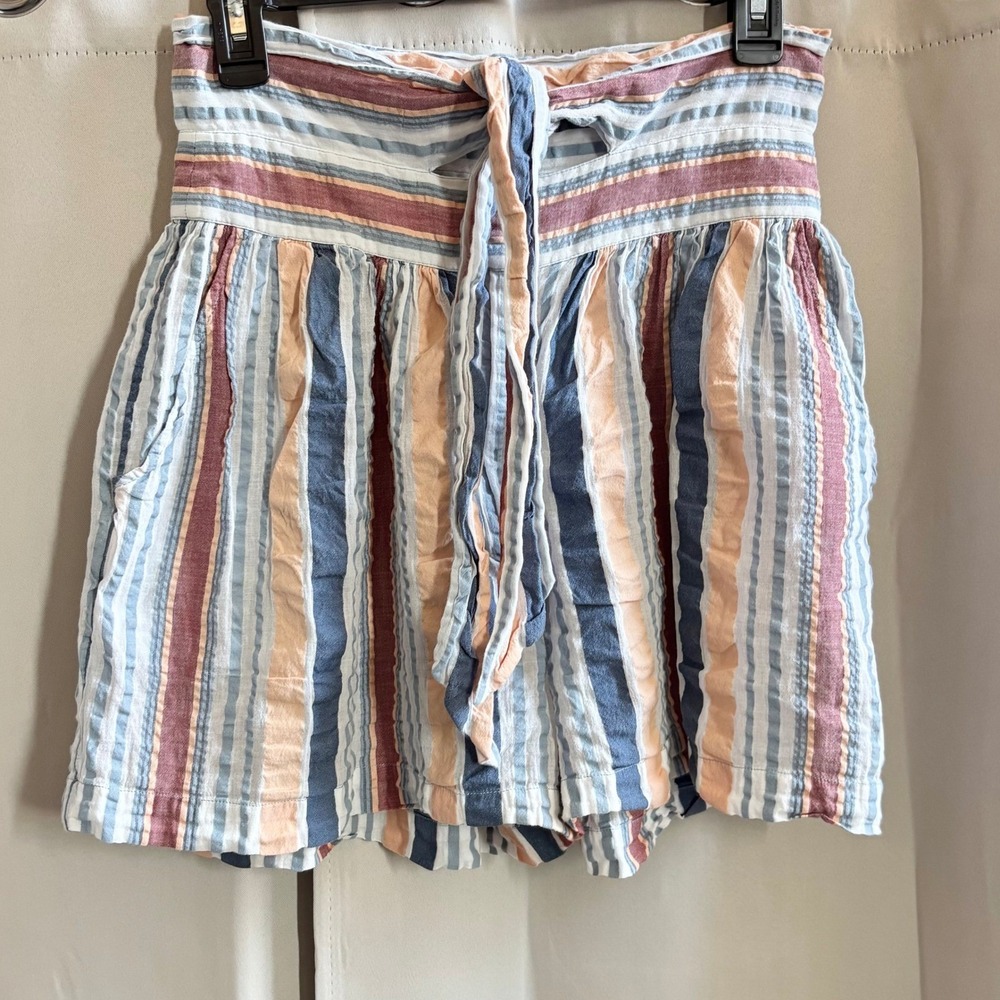 Ulla Johnson Womens Martim Shorts Size 2 Stripe Seersucker Preppy Nautical 19471